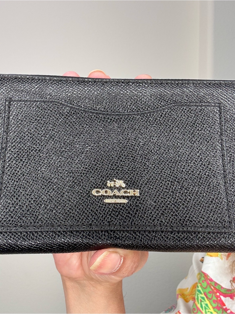 Coach black leather long zip wallet - Picture 5 of 15